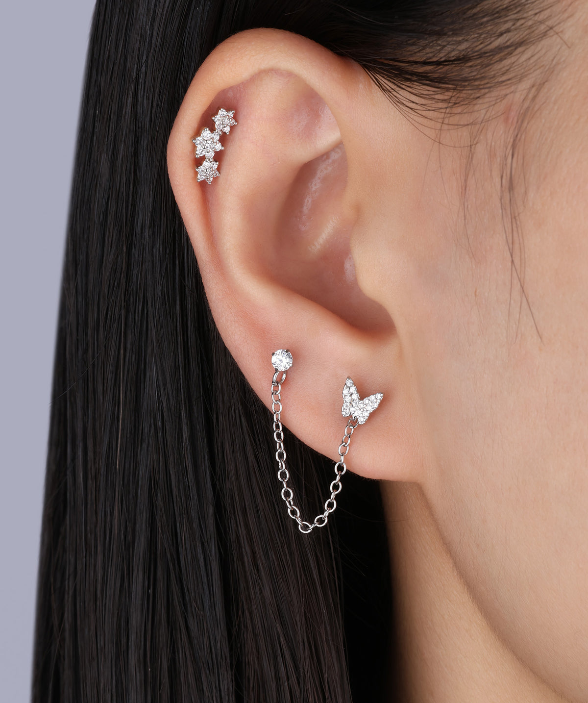 Charming Butterfly Chain - Stainless Steel - Lobe, Upper Lobe - Oumo Jewelry