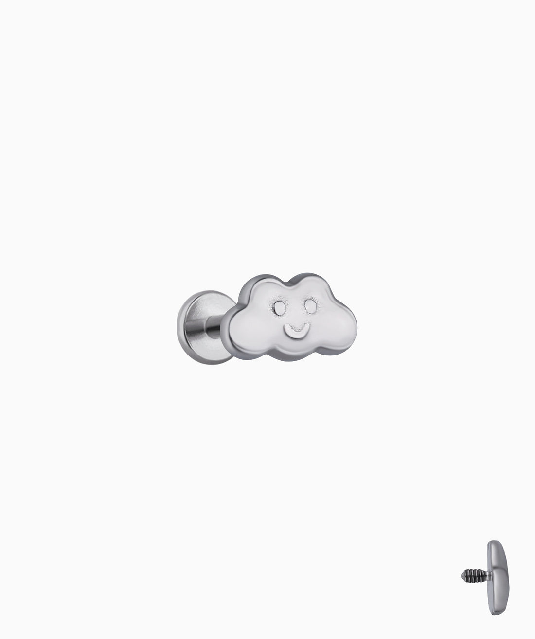 Titanium Smile Cloud Stud