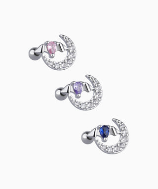 Moon Bat Stud - OumoJewelry