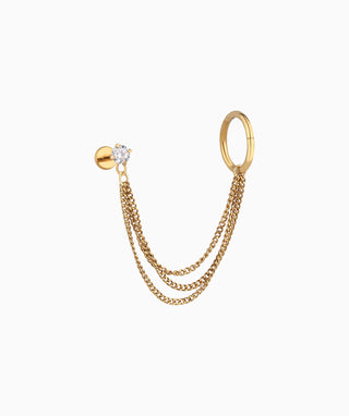 Triple Chain Earring - OumoJewelry