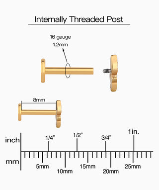 Titanium Tulip Flower Flatback Stud - OumoJewelry