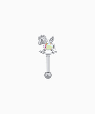 Unicorn Vertical Helix Stud - OumoJewelry