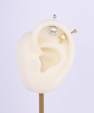 Unicorn Vertical Helix Stud - OumoJewelry