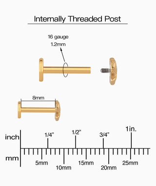 Titanium Bow Flatback Stud - OumoJewelry