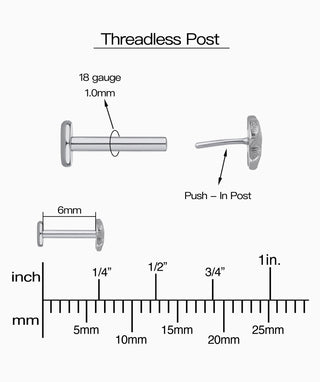 Titanium Bow Flatback Stud - OumoJewelry