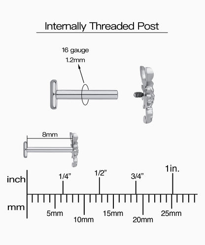 Titanium Scorpion Flatback Stud