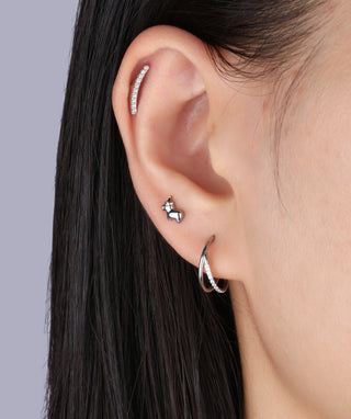 Titanium Guinea Pig Flatback Stud - OumoJewelry