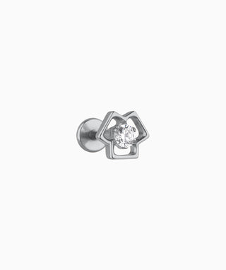 Titanium Flower Flatback Stud - OumoJewelry
