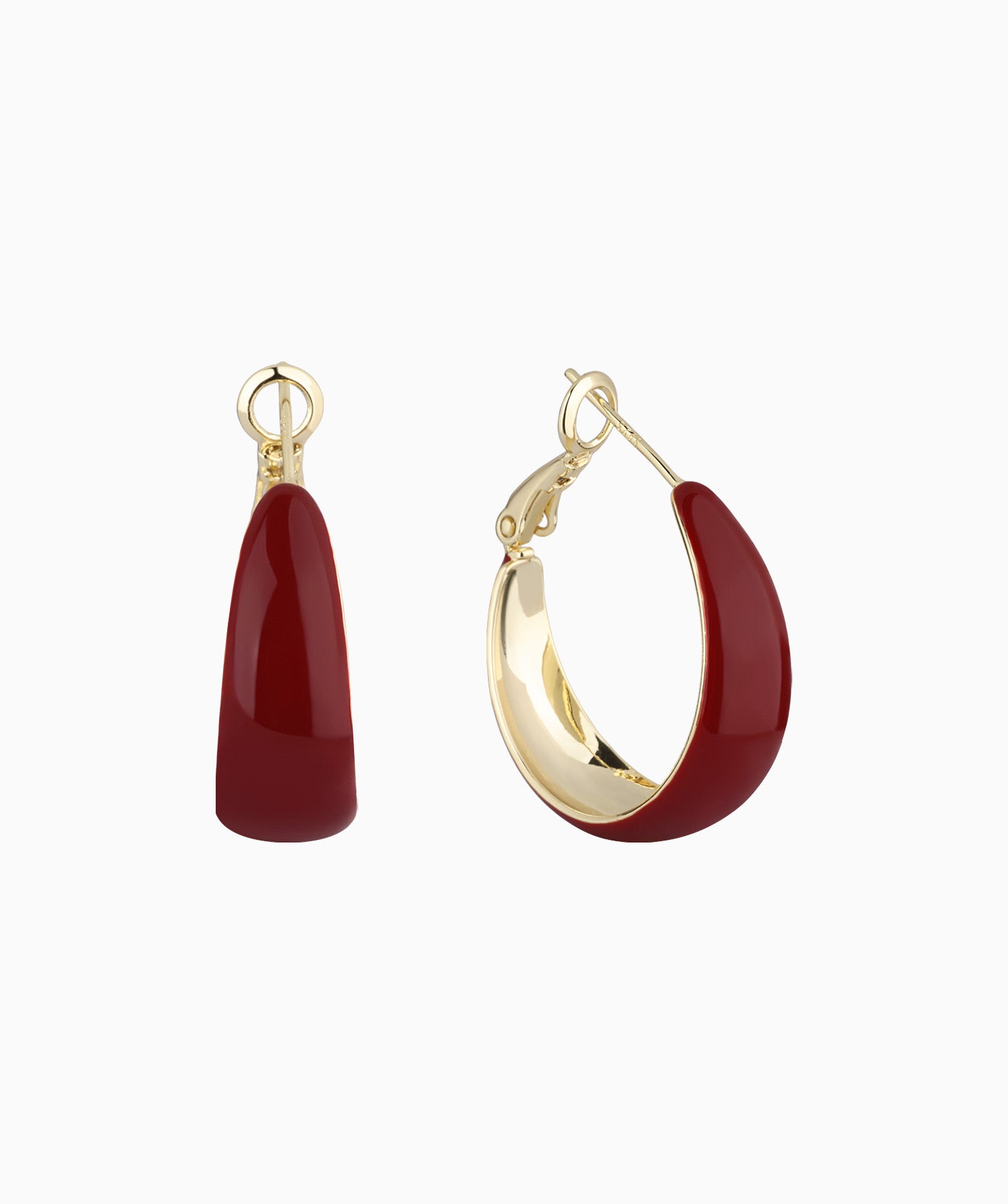 Red Enamel Hoops