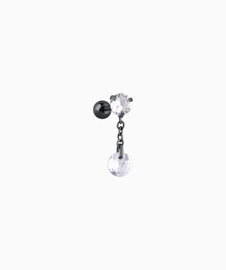 Gemstone Drop Stud - OumoJewelry