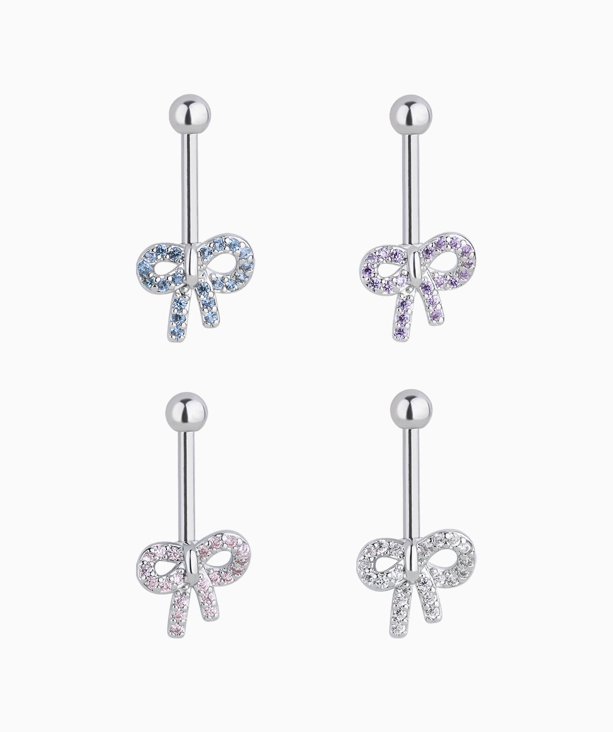 Bow Vertical Helix Stud - Stainless Steel - Vertical Helix - Oumo Jewelry