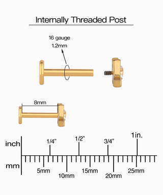 Titanium Flower Flatback Stud - OumoJewelry
