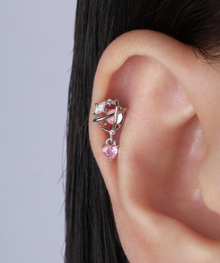 Planet Love Drop Stud - OumoJewelry