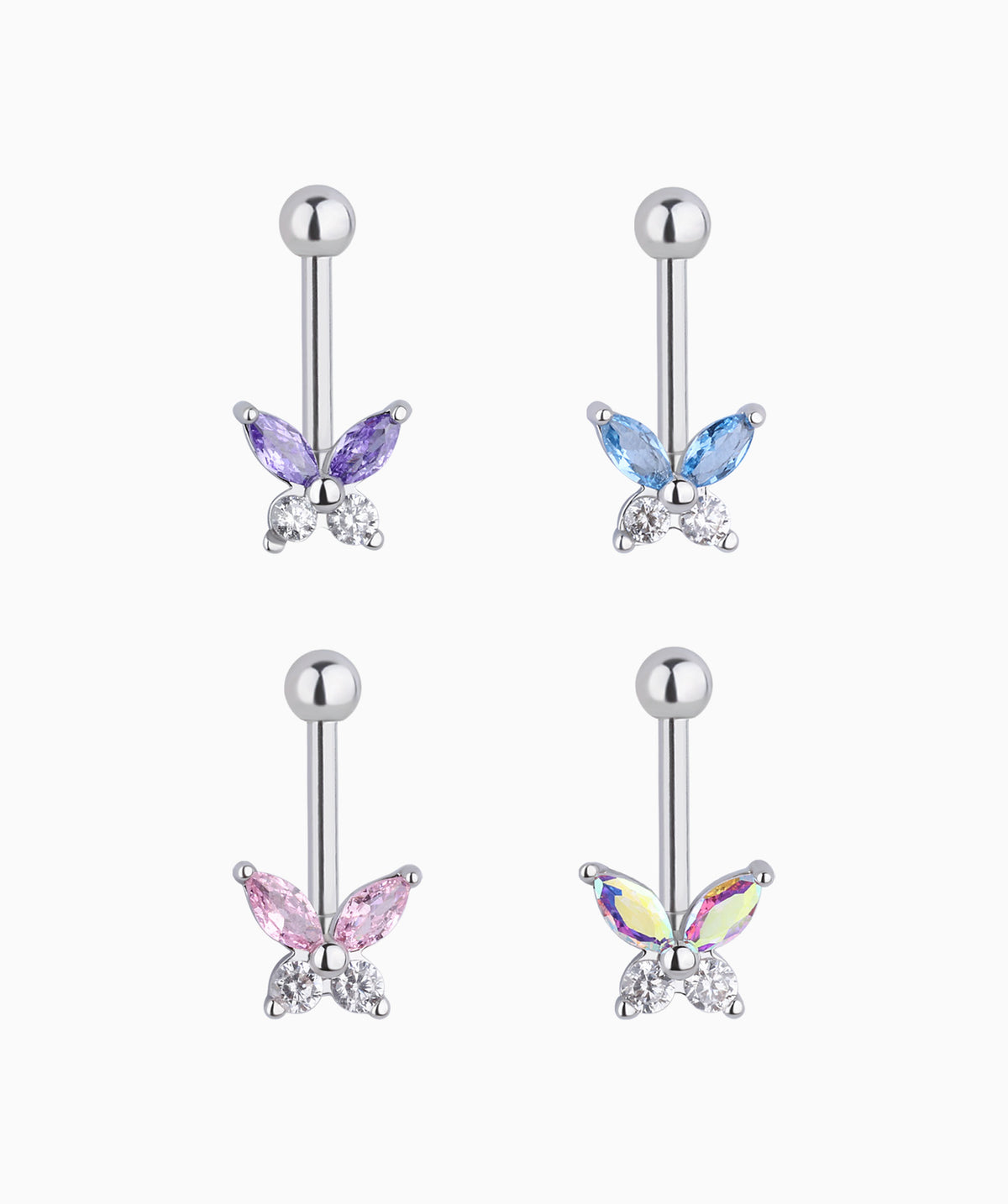 Butterfly Vertical Helix Stud - Stainless Steel - Vertical Helix - Oumo Jewelry