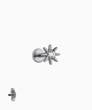 Titanium Sunshine Flatback Stud - OumoJewelry