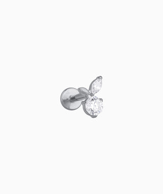 Titanium Plum Flatback Stud - OumoJewelry
