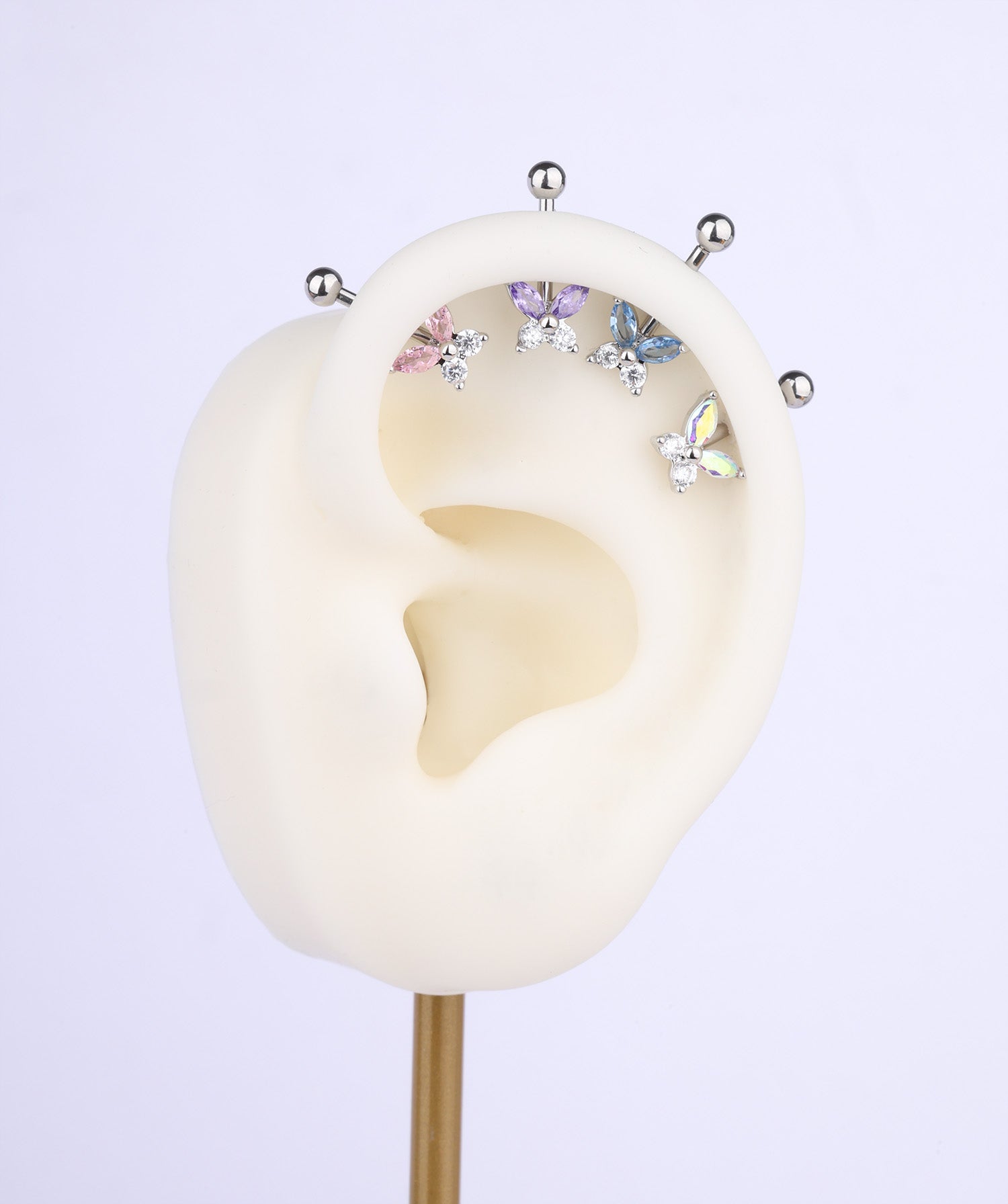 Butterfly Vertical Helix Stud