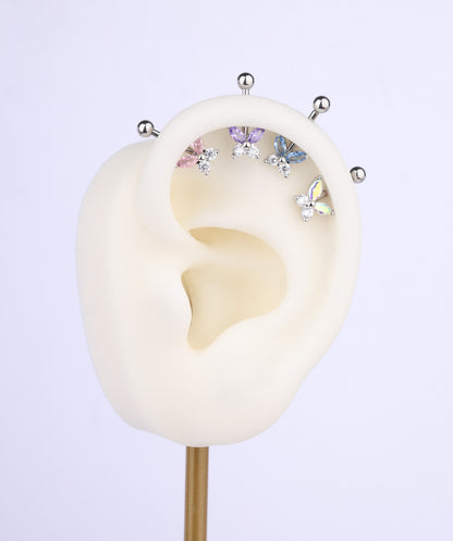 Butterfly Vertical Helix Stud