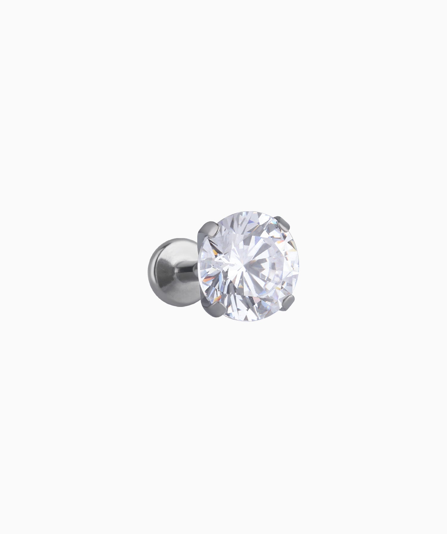 Titanium Charm Gemstones Stud