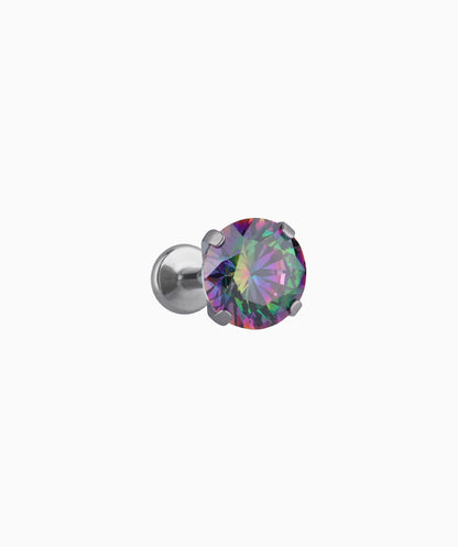 Titanium Charm Gemstones Stud