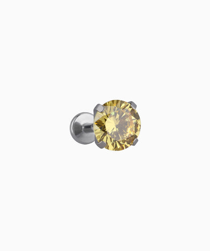 Titanium Charm Gemstones Stud