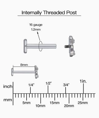 Titanium Hollow Flower Flatback Stud - OumoJewelry