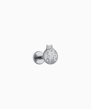 Titanium Ladybug Flatback Stud - OumoJewelry