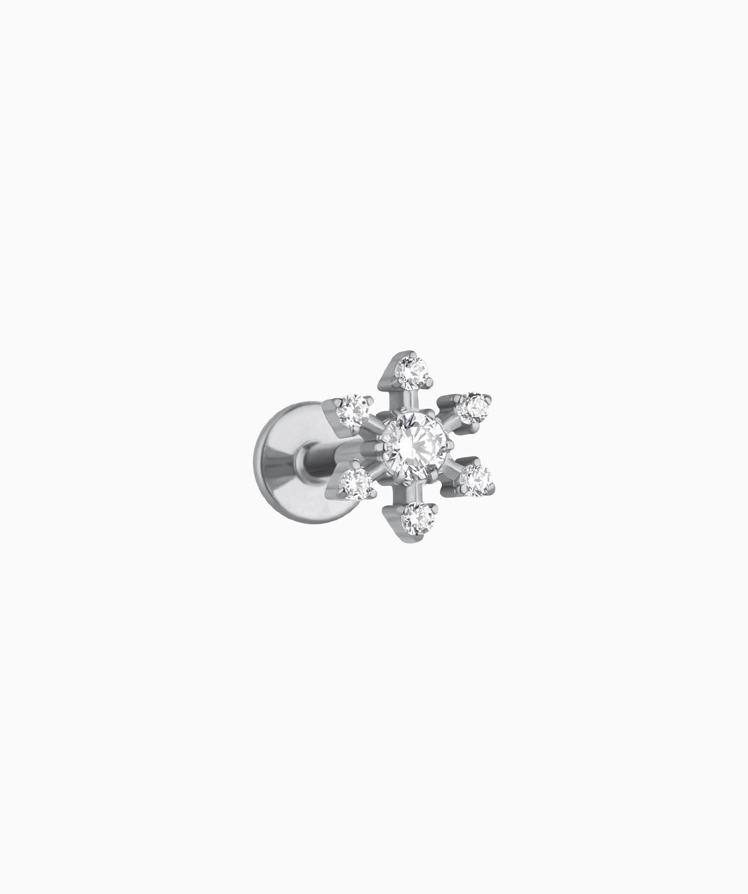 Titanium Snowflake Stud