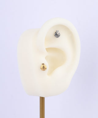 Titanium Ladybug Flatback Stud - OumoJewelry