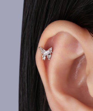 Loving Butterfly Flatback Stud - OumoJewelry