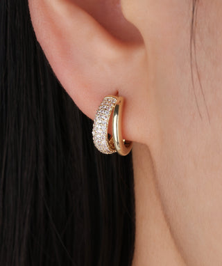 Shiny Huggie Hoops - OumoJewelry