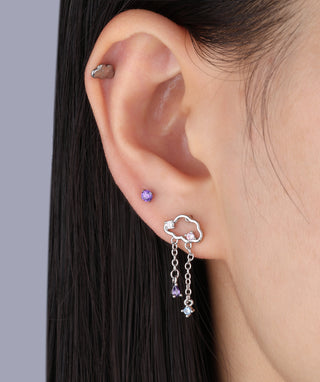Delicate Cloud Chain Drop - OumoJewelry