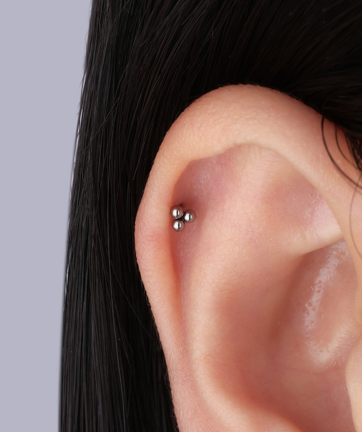 Titanium Basic Flatback Stud - Titanium - Helix, Forward Helix, Upper Lobe - Oumo Jewelry