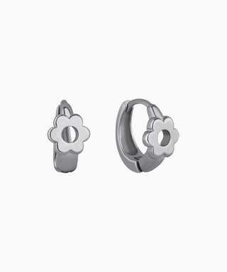 Cute Flower Hoop Earrings - OumoJewelry