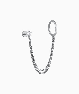 Simple Double Chain Earring - OumoJewelry