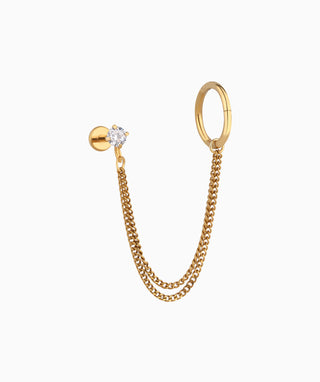 Simple Double Chain Earring - OumoJewelry