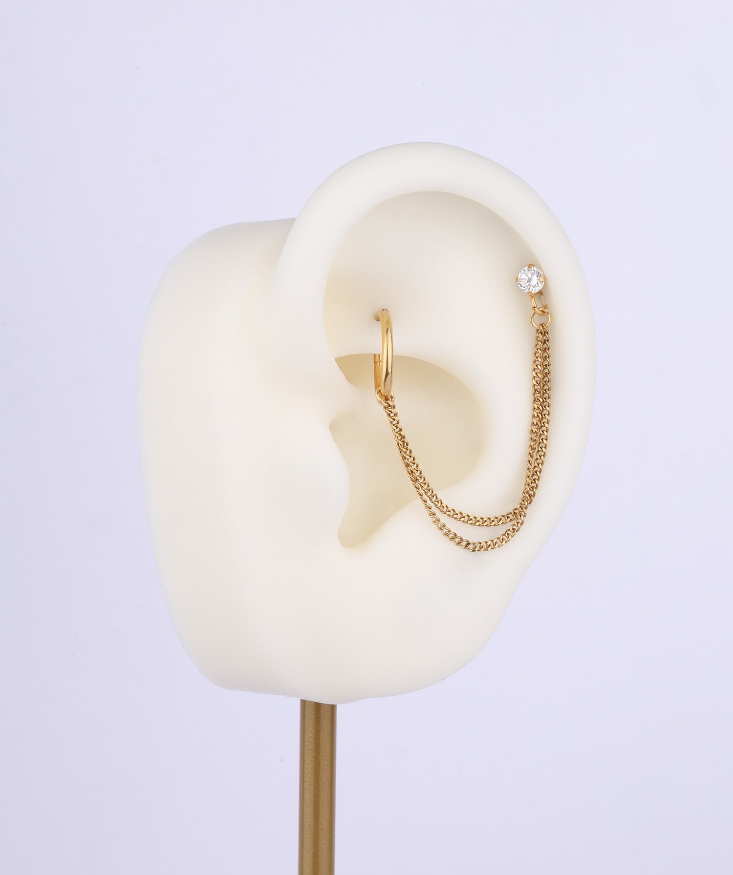 Simple Double Chain Earring