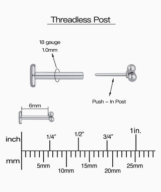 Titanium Basic Flatback Stud - OumoJewelry