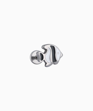 Enamel Fish Flatback Stud - OumoJewelry