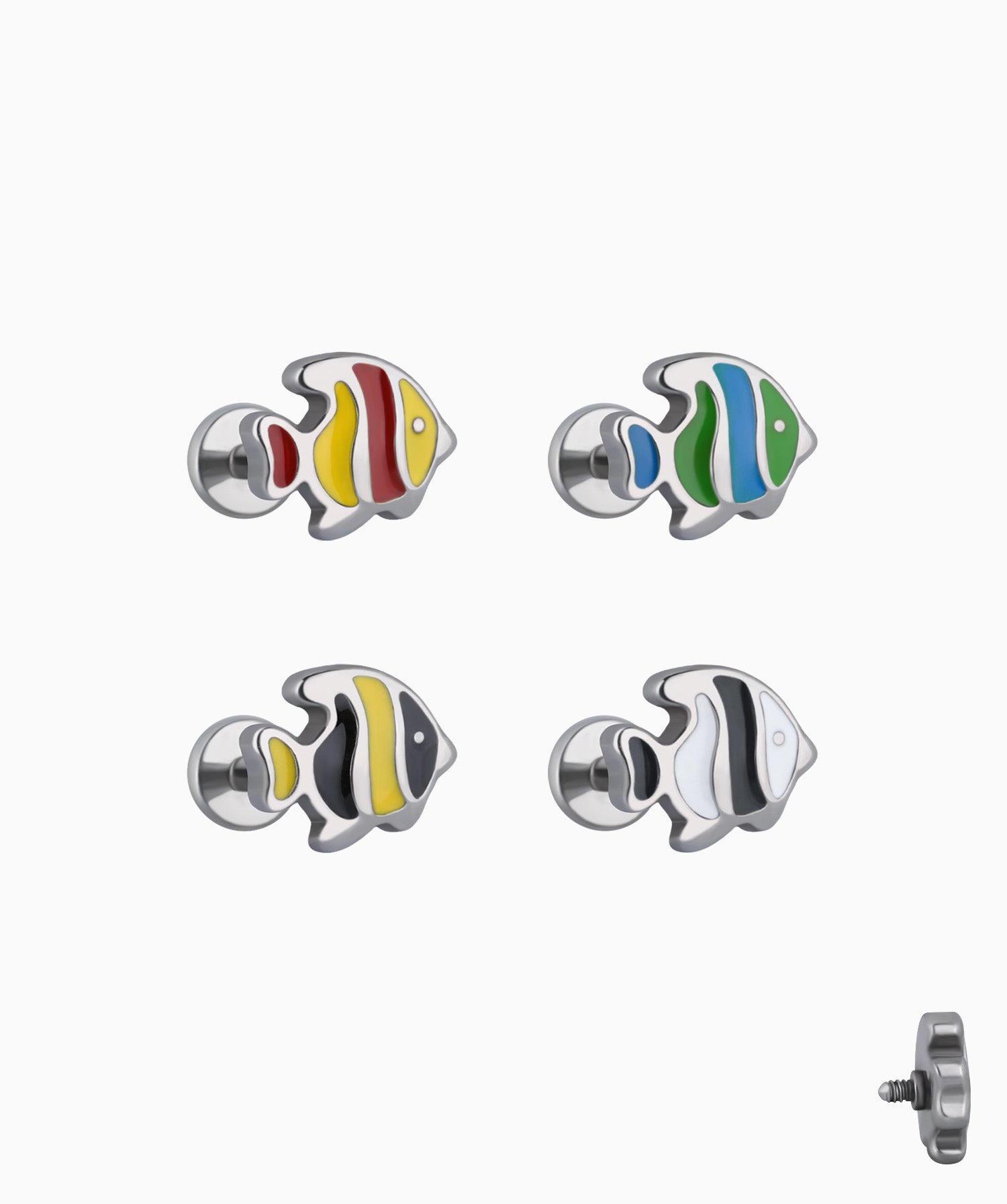 Enamel Fish Stud