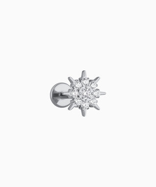 Titanium Sunflower Flatback Stud - OumoJewelry