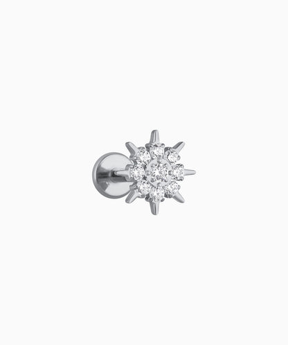 Titanium Sunflower Stud