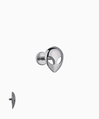 Titanium Alien Flatback Stud - OumoJewelry
