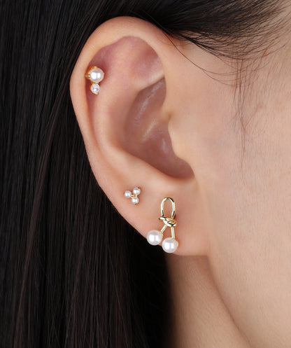 Knotted Pearl Studs