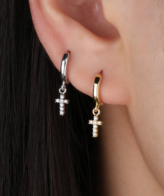 Delicate Cross Drop - OumoJewelry