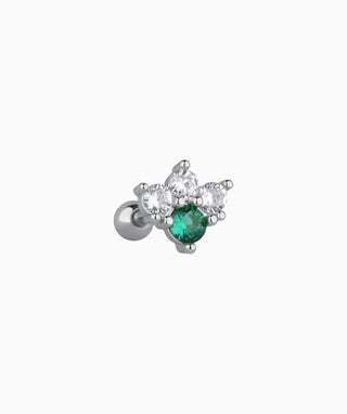 Delicate Green Gemstone Stud - OumoJewelry