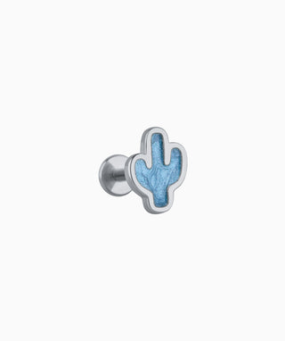 Enamel Cactus Flatback Stud - OumoJewelry
