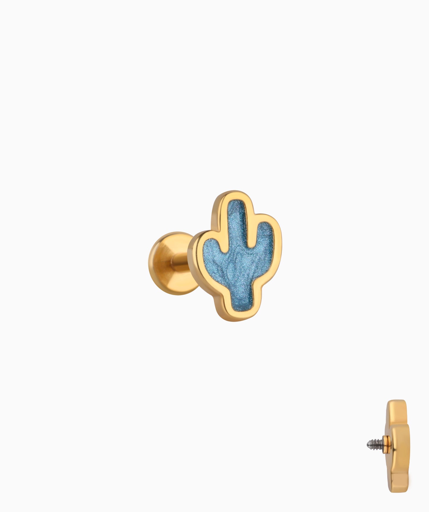 Enamel Cactus Stud