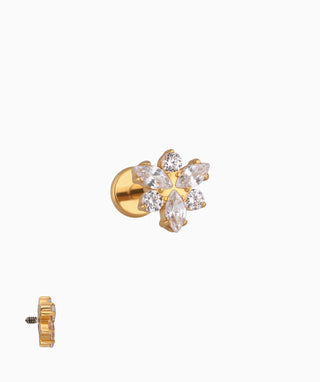 Titanium Shiny Dragonfly Flatback Stud - OumoJewelry