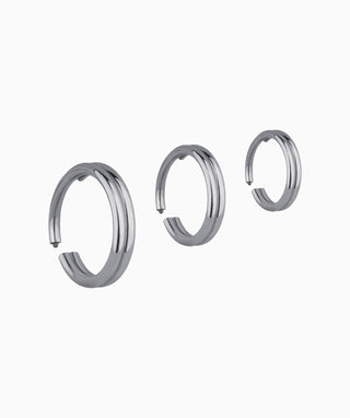 Titanium Double Layer Clicker Hoop - OumoJewelry